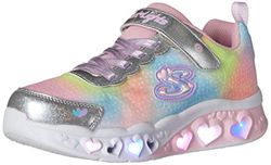 Skechers 302315l Smlt, Scarpe da ginnastica Bambine e ragazze, Maglia Sintetica D Argento, 29 EU