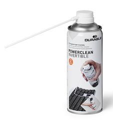 Durable 579719 - Powerclean Invertible, bomboletta di aria compressa con cannuccia, per la pulizia di zone difficili da raggiungere, infiammabile, 200 ml