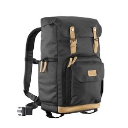 Mantona - Mochila com aplicações de pele (para câmara flex, 3 objetivos e acessórios), cor verde