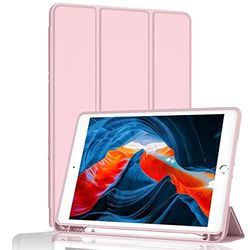 BXGH Case for iPad Pro 11 Inch, Model 2022/2021/2020/2018 Compatible Pen Cover with Auto Wake/Sleep (Pink)