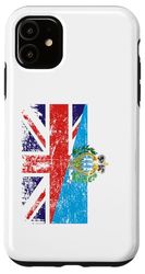 Coque pour iPhone 11 Drapeaux britanniques semi-sammarinais | San Marino UK Vintage