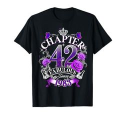 Womens Chapter 42 Fabulous Since 1983 42nd Birthday Queen T-Shirt