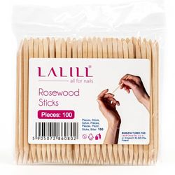 LALILL Bastoncini in Legno 100 Pezzi - Spingi Cuticole - Bastoncini in Legno Arancione per Manicure, Pedicure - Bastoncini Manicure per la Cura delle Cuticole per Tatuaggio, Mellezza, Make-up, Unghie