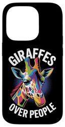 Funny Colorful Art Giraffe Case for iPhone 14 Pro