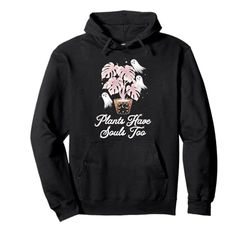 Cute Ghost Plant Monstera Aesthetic Cottagecore Pullover Hoodie