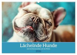 Lächelnde Hunde sind wie Sonnenschein auf vier Pfoten (Wandkalender 2026 DIN A2 quer), CALVENDO Monatskalender: Diesem Lächeln kann man nicht widerstehen!