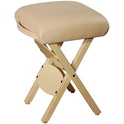 D00193 Master Massage - Sgabello pieghevole per massaggi, stile America, colore: panna