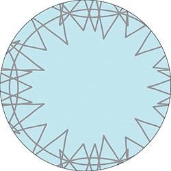 Bonateks, Ronde digitaal bedrukte muismat, antislip onderkant, voor kantoor en thuis, diameter: 22 cm