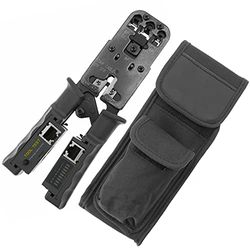 BeMatik - Pince à sertir avec câble RJ11 testeur RJ12 RJ45 RJ9