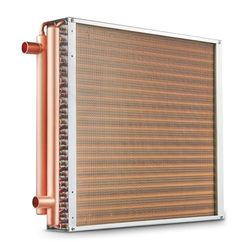 VEVOR Warmtewisselaar van water naar lucht, 20 "x 20" met 3-rij 3/8" koperen poorten, 242 aluminium vinnen warmtewisselaar voor houtovens buiten, woonverwarming en koeling, en geforceerde