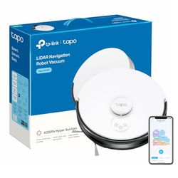 Tapo Robot Vacuum, Ultra Strong 4200Pa Suction Robot Vacuum Cleaner, Quiet, 3-Hour Continuous Cleaning, Self-Charging Robotic Vacuums, Cleans Hard Floors to Carpets,Works with Alexa&Google(Tapo RV30C)