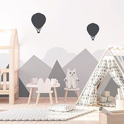 Muurstickers Kinderen Decoratie Babykamer Scandinavische Bergen H80 x L 105 cm