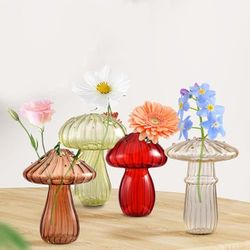 Fonzci Hydroponiska växtvaser, nordisk stil svamp glas knoppvaser svamp blomvaser för hemmakontor vardagsrum dekor