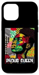 Carcasa para iPhone 15 Orgullosa Reina Dope Mujer Africana Colorido Arte Africano