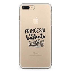 Zokko iPhone 8 Plus Plus sneakers Princess fodral - iPhone 8 Plus Plus storlek - mjukt genomskinligt bläck svart