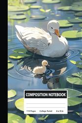 Composition Notebook College Ruled: Duck Composition Notebook College Ruled, journal, For children and adults, 110 pages,
