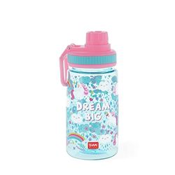Legami - Gourde pour enfant, légère, fermeture hermétique, sans BPA, 400 ml, thème licorne