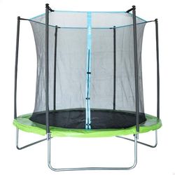 AKTIVE Cama elástica Infantil, Ø305 x 256 cm, Zona Salto Ø261 cm, Peso máximo soportado 120 kg, Borde Acolchado, Cierre Cremallera y Hebillas, Trampolín niños, +6 años, 54276