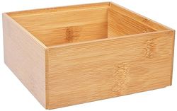 Zeller Present 13330 Boîte de Rangement en Bambou 15 x 15 x 6.5 cm