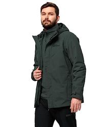 Jack Wolfskin Altenberg-Chaqueta 3 en 1 M, Oliva-Negro, XXXL para Hombre