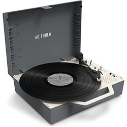 Victrola, Giradischi Re-Spin, Audio Di Qualità, Bluetooth, Design Eco-Sostenibile E Moderno, Tecnologia Vinyl Stream, Grigio