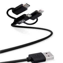 T'nB CBLIGHT3IN1 3-i-1 kabel, Lightning, mikrofon USB och USB-C