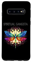 Coque pour Galaxy S10 Mandala de méditation spirituel Gangsta Libellule Yoga