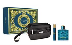 Versace Eros Eau De Toilette Spray Set 3 Piezas 2020 400 G, One size, 100 ml