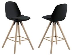 AC Design Furniture Omar Silla de mostrador, Poliuretano, L: 46.5 x W: 45.5 x H: 92.5 cm
