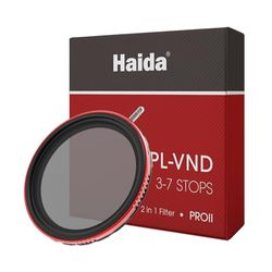 Haida Filtro polarizzatore circolare multistrato per fotocamera Pro II + filtro per obiettivo della fotocamera SLR a densità neutra variabile impermeabile antigraffio nano-rivestimento CPL + filtro