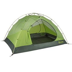 Marmot Crane Creek 3P, Tente de Trekking légère 2-3 Personnes, Tente imperméable pour Sac à Dos pour Le Camping ou la randonnée, Macaw Green/Crocodile, One, Taille Unique