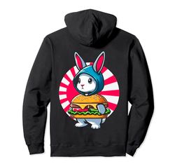 Hamburger Bunny Hamburguesa Conejo Comida rápida Sudadera con Capucha