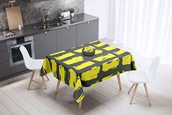 Bonamaison köksdekoration, bordsduk, lila, svart, 140 x 140 cm – designad och tillverkad i Turkiet
