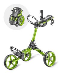 Caddytek CaddyLite Compact Semi-Auto Folding and Unfolding Golf Push Cart, Lime