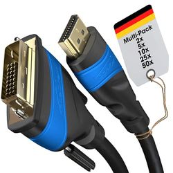 KabelDirekt – 5x HDMI Verlengkabel met speciale A.I.S. afscherming – 1,5m (4K@60Hz voor Ultra HD, HDMI Extender voor PS4/PS5/Xbox, ARC, Highspeed met Ethernet)