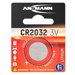 ANSMANN CR2032 lithium knoopcel 3 V, kwalitatief hoogwaardige knoopcelbatterijen, ideaal voor autosleutels, TAN-apparaat, rekenmachine, kinderspeelgoed, afstandsbediening, horloges, enz.