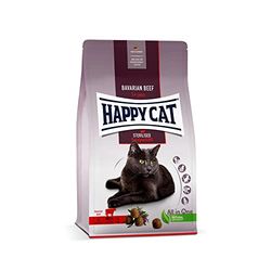 Happy Cat 70573 – Sterilizzato Adult Voralpen Manzo – Mangime secco per gatti sterilizzati e sbornia – 300 g contenuto