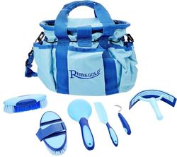 Rhinegold Borsa da toelettatura con Kit-Blu, Spazzole 36 IT, Taglia Unica