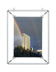 Franken BS1101 spanlijst, 31,6 x 40,3 cm, van aluminium met hoekverbindingen DIN A2 zilver
