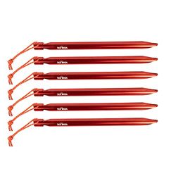Tatonka Piquetas para Tienda de campaña Unisex para Adultos, 19 cm, 6 piquetas, Color Rojo, 19 cm