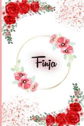 Finja Notizbuch: Personalisiertes Namensnotizbuch für Finja | Hübsches liniertes Notizbuch für Freundin, Ehefrau, Tochter, Schwester, Mit dem Namen Finja