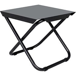 Crespo Mesa Auxiliar para Camping AP290, Plegable, Aluminio, 50 kg, Negro, ‎Einheitsgröße