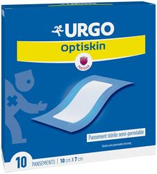 Urgo - Optiskin - Medicazioni adesive - Semi permeabili sterile - 10 cerotti 10 cm x 7 cm