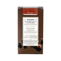 KORRES Coloration Permanente aux Extraits Végétaux Couvre 100% des Cheveux Blancs sans Ammoniaque/PPD 77.44 Blond Cuivré Intense