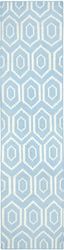 Safavieh "Casablanca Dhurrie de Tejido Plano, Azul/Marfil, 76 x 182 x 0,64 cm P, Lana, Blue/Ivory, 76 x 182 x 0.64 cm