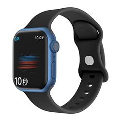 Cinturino compatibile con Apple Watch, cinturino di ricambio sportivo compatibile con iWatch serie 7 6 5 4 3 2 1 SE, Le Noir, 38mm/40mm/41mm, Sport