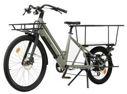 Nilox C3, Ebike Cargo Long, Bici Elettrica Fino a 15kg Anteriori e 50kg Posteriori, Autonomia fino a 50 km, Telaio alluminio 24kg, Motore BAFANG 250W, Batteria 10Ah 360Wh, Display LCD, Freni idraulici