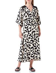 Liquorish Vrouwen Animal Print Maxi Wrap Jurk met Kimono mouwen in witte bruiloft, 12