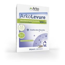 Arkolevure® 250 mg - Levures digestives et inuline - Boîte de 30 gélules sous blister ultra-protecteur - Cure d'un mois