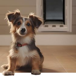 Ideale Pet Products Designer Series Ruff-Weather Huisdier Deur met Telescoping Frame, Kleine 5 "x 9,25" Flap Size